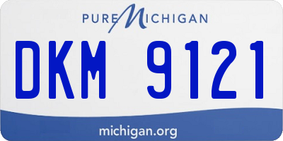 MI license plate DKM9121