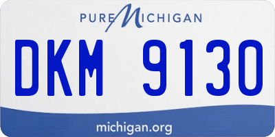 MI license plate DKM9130