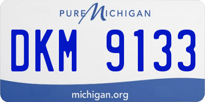 MI license plate DKM9133