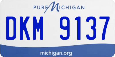 MI license plate DKM9137