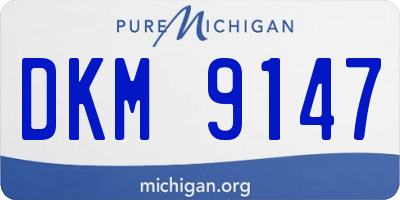 MI license plate DKM9147