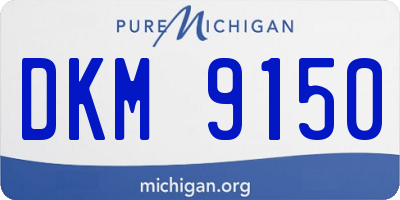 MI license plate DKM9150
