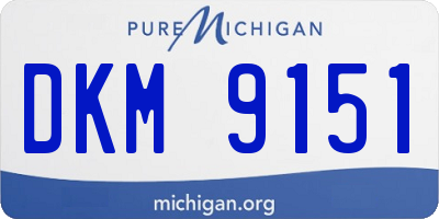 MI license plate DKM9151