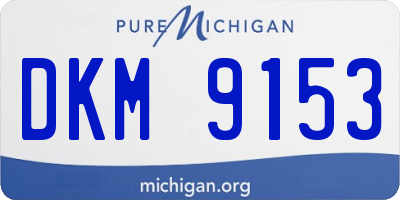 MI license plate DKM9153