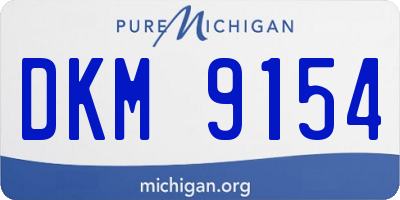 MI license plate DKM9154