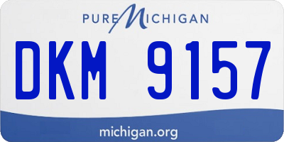 MI license plate DKM9157