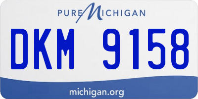MI license plate DKM9158