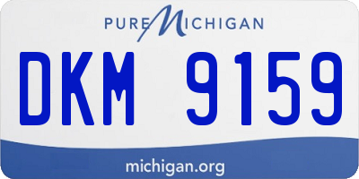 MI license plate DKM9159