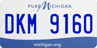 MI license plate DKM9160