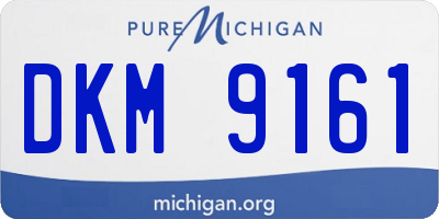 MI license plate DKM9161