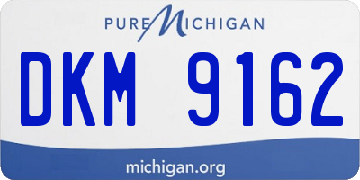 MI license plate DKM9162