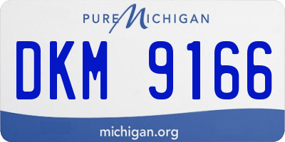MI license plate DKM9166
