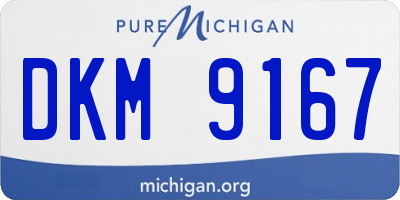 MI license plate DKM9167