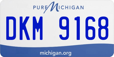 MI license plate DKM9168