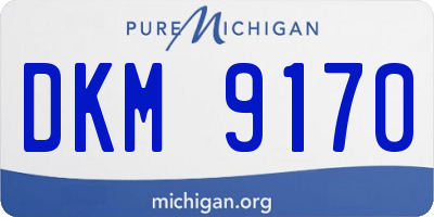 MI license plate DKM9170