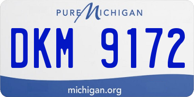 MI license plate DKM9172