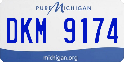 MI license plate DKM9174