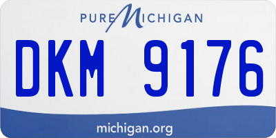 MI license plate DKM9176