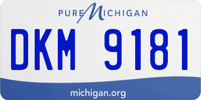 MI license plate DKM9181