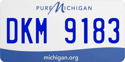 MI license plate DKM9183