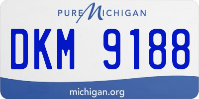 MI license plate DKM9188