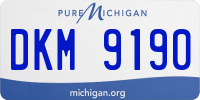 MI license plate DKM9190
