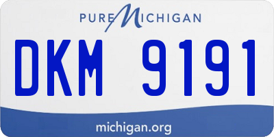 MI license plate DKM9191