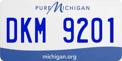 MI license plate DKM9201