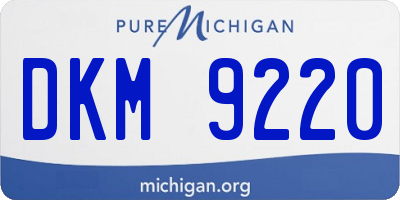 MI license plate DKM9220