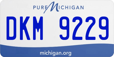 MI license plate DKM9229