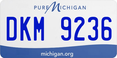 MI license plate DKM9236