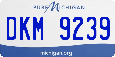 MI license plate DKM9239
