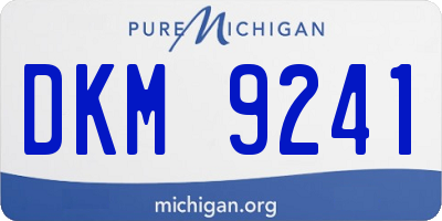 MI license plate DKM9241