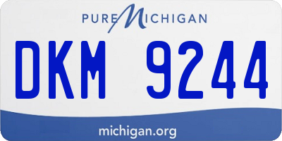 MI license plate DKM9244
