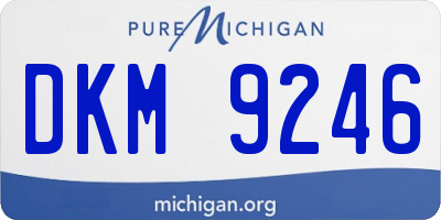 MI license plate DKM9246