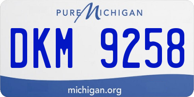 MI license plate DKM9258