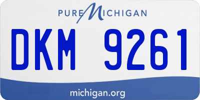 MI license plate DKM9261