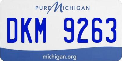 MI license plate DKM9263