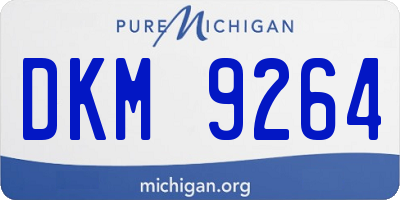 MI license plate DKM9264