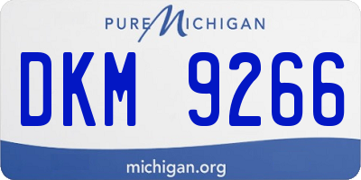 MI license plate DKM9266