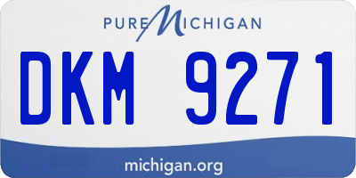 MI license plate DKM9271