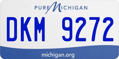 MI license plate DKM9272