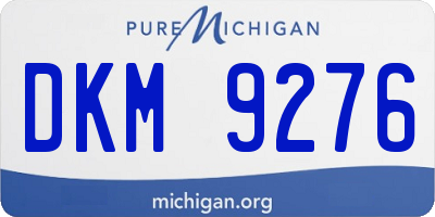 MI license plate DKM9276