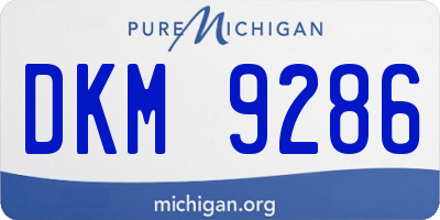MI license plate DKM9286
