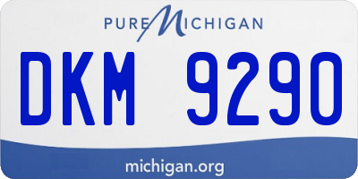 MI license plate DKM9290