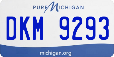 MI license plate DKM9293