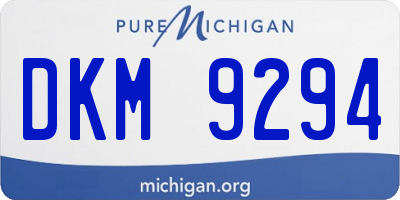 MI license plate DKM9294