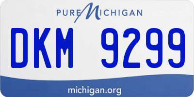 MI license plate DKM9299