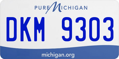 MI license plate DKM9303
