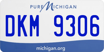 MI license plate DKM9306